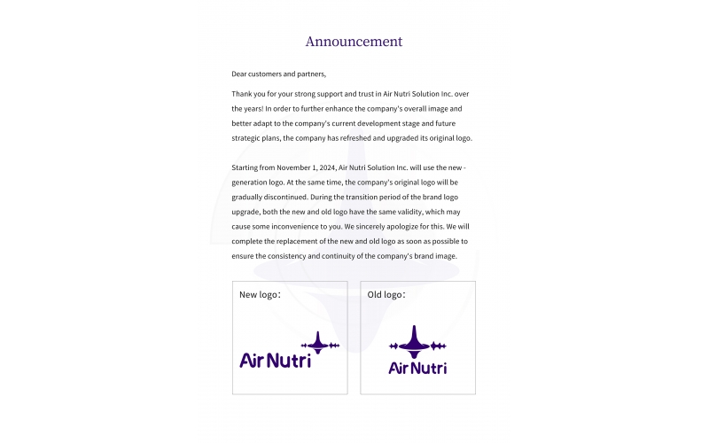 Announcement
